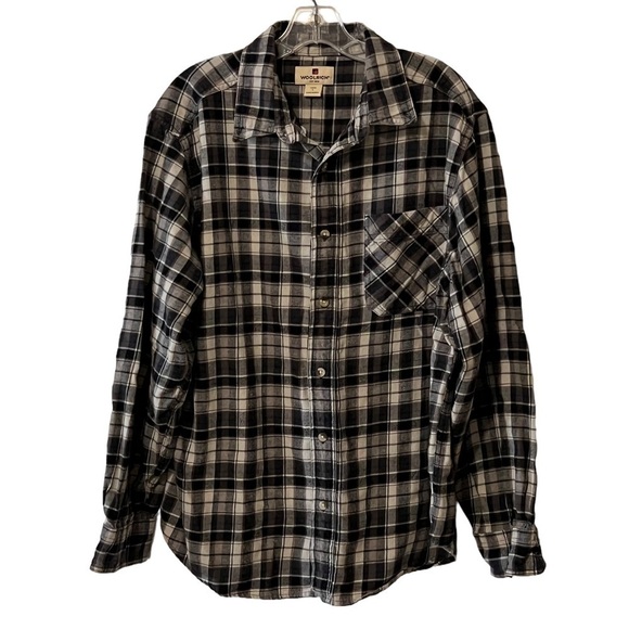 Woolrich Other - Men’s Woolrich Button Down Long Sleeve Plaid Shirt L Checkered Check Vintage